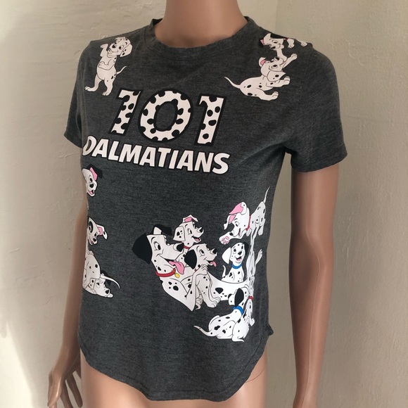 Disney Junior Girls Size S Grey T-Shirt 101 Dalmatians Graphic Tee Short Sleeves - Picture 5 of 16